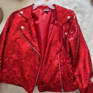 Red Sequin JoJo Jacket